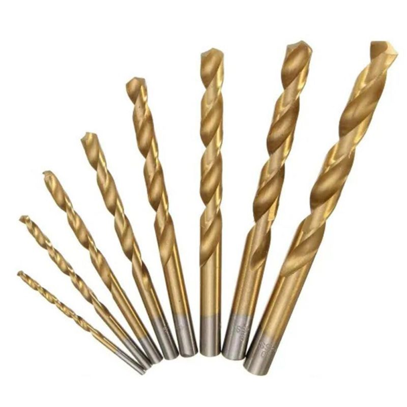 19PCS High Speed Steel Titanizing Parallel Shank Twist Drill Multi-Purpose 3mm-10mm Round Handle Electric Drills