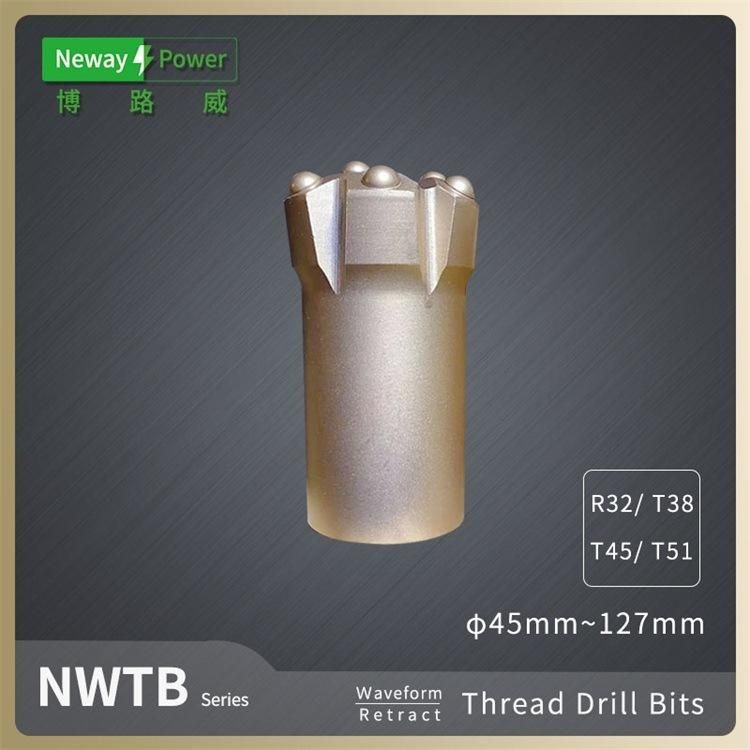 Threaded Button Drill Bit for Rock Drilling