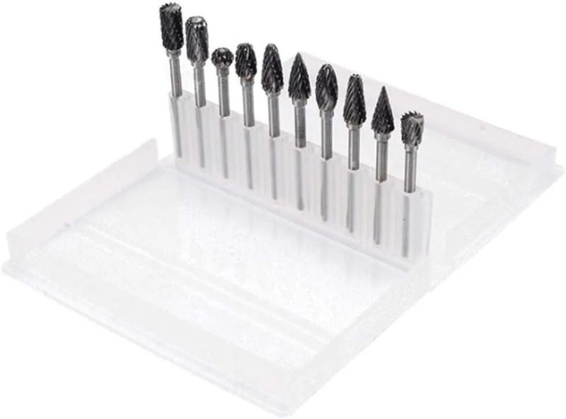 10 PCS Double Cut Carbide Rotary Burr Set for Woodworking