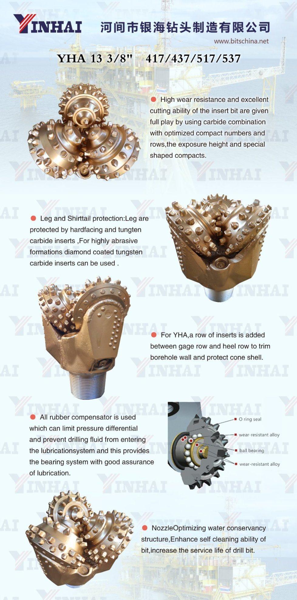 Hard Rock Roller Cone Bit Manufacturer 13 3/8" IADC517/537