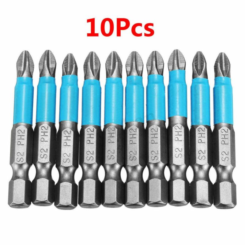 10PCS 1/4′′ Magnetic Hex Shank Screwdriver Bits Set