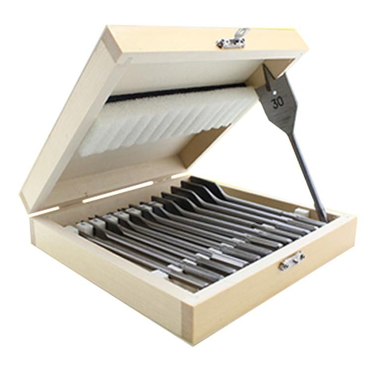 Quick Cutting Spade Bits Wood Drilling Flat Spade Drill Bit Set with Canvas Bag Packing