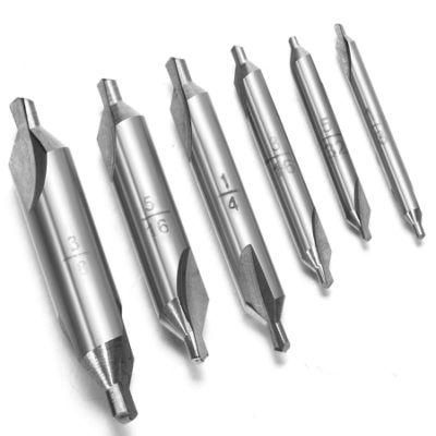 6 Pieces Center Drill Bits, HSS Lathe Mill Center Drill Bitssteel, Metal, Iron, Alum, Carbon Steel, Brass,