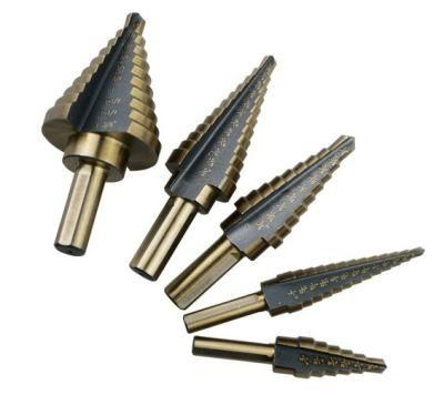Round Shank HSS Step Drill Bits with Straight Flute