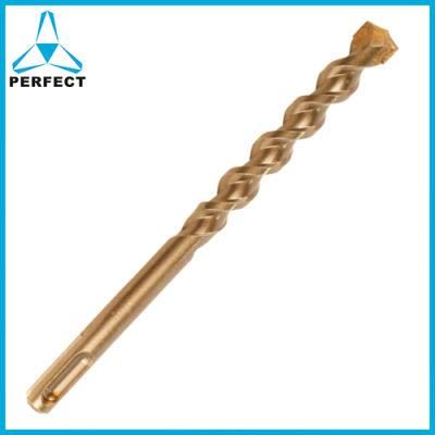 Copper Plated Carbide Single &quot;W&quot; Tip U Flute SDS Plus Rotary Hammer Drill Bit for Concrete and Hard Stone