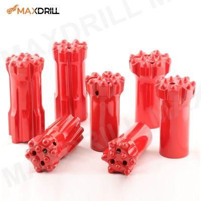 Maxdrill R32 Retrac Drill Bit with Parabolic Button and Spherical Button for Bench Drilling