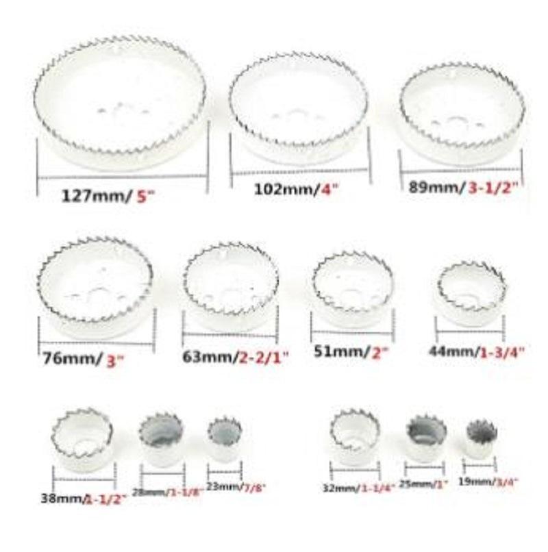 White Spray Paint Carton Steel Hole Saw for Cutting Wood