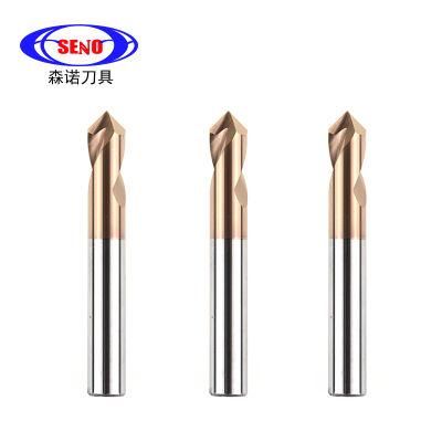 HRC55 D8X60mm-90angle CNC Drilling Solid Carbide Spot Drill Bit Sharpen Spot Drill