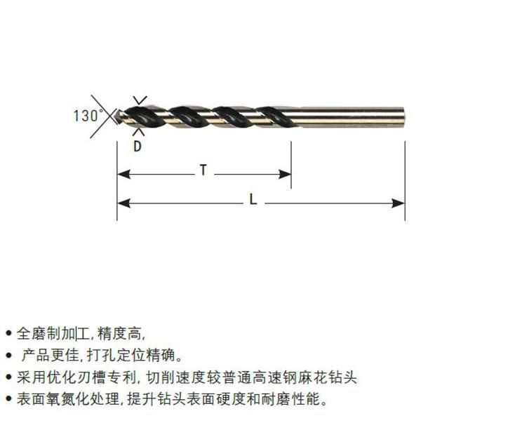 HSS Twist Drill Bits Roll-Forged Black Finish