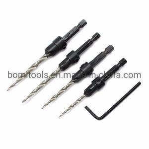 Power Tools HSS Drill Bits 1/4 Hex Shank Countersink Tapered Twist Drill Bit