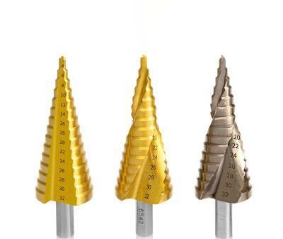 High-Speed Steel Pagoda Drill Bit Multifunctional Conical Metal Hole Opener Containing Cobalt Stepped Spiral Drill Bit Reamer