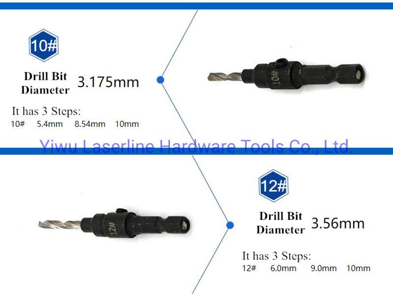 High Speed Steel Drill Bit with Countersink Bit