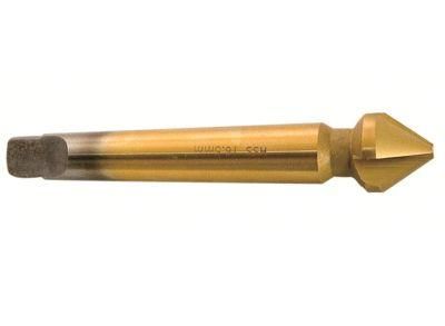 3 Flute 60 Deg. Countersink, Taper Shank, HSS Gold