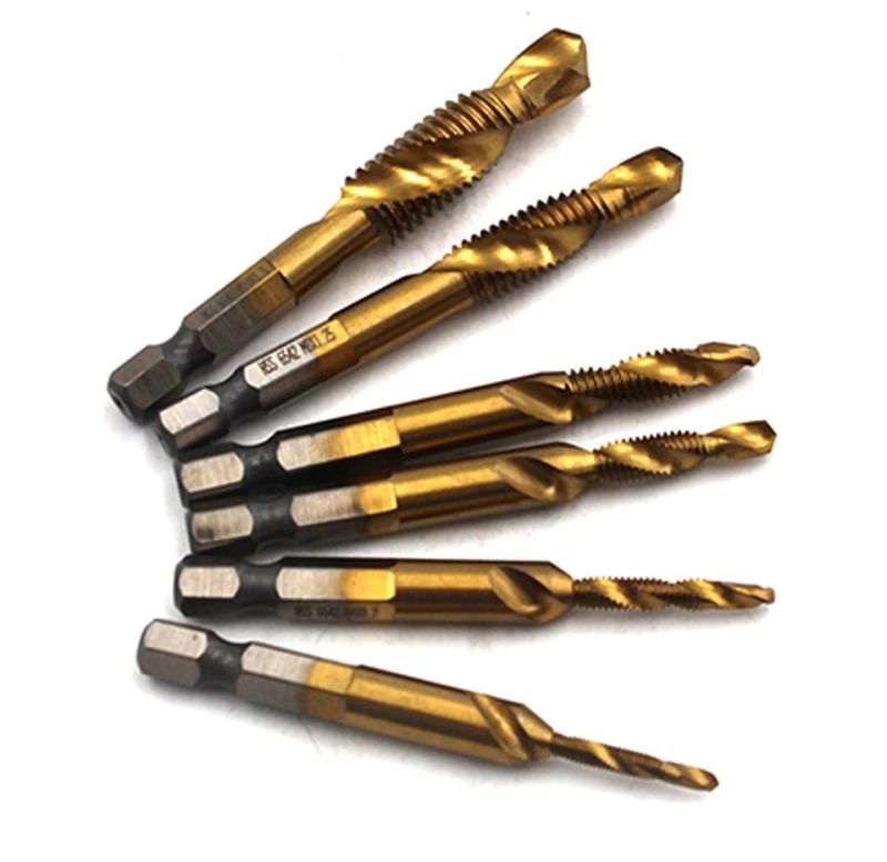 Z-Lion 6PCS High Speed Steel Quick Metric Combination Woodworking Tool HSS Twist Drill Bit Set for Wood/Iron/Aluminum