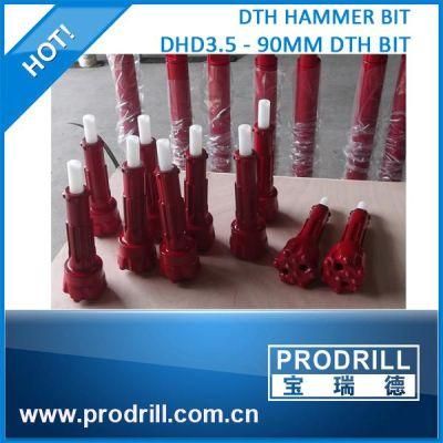 DHD3.5-90mm Middle Air Pressure Rock DTH Drilling Hammer Bits for Waterwell