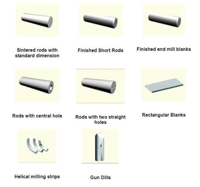 Cemented Carbide Extruded Profiles Cutting Tools