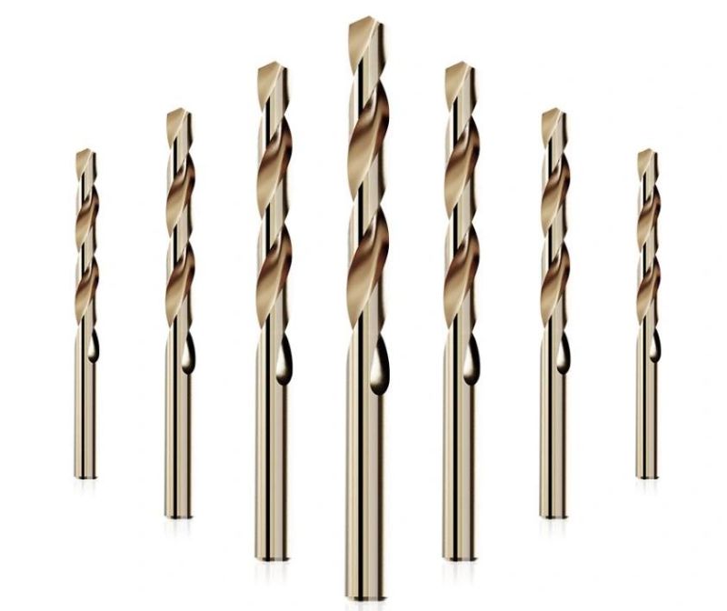 Cobalt-Bearing Full-Grinding High-Speed Steel Straight Shank Drill for Drilling Stainless Steel/Iron and Other Metals with Twist Bits