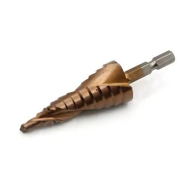 High Efficiency Stepped HSS Cobalt Spiral Shank Step Drill Bit Power Tools for High Speed Drilling