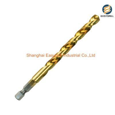 DIN338 HSS Jobber Drills Hex Shank HSS Twist Drill Bit for Stainless Steel Metal Aluminium PVC Iron Drilling (SED-HTHG)