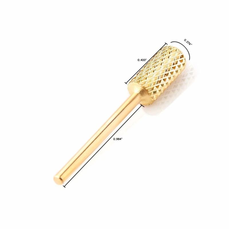 Electric Gold Carbide Nail Drill File Broach Bit