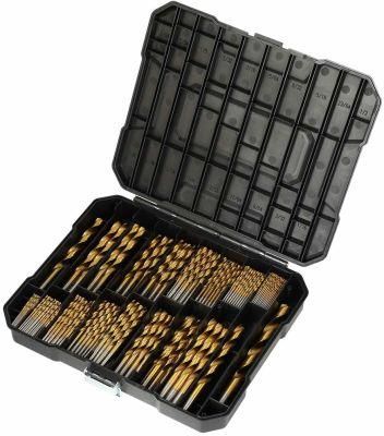 Titanium Twist Drill Bit - 230 PCS High Speed Steel for Steel, Wood, Plastic, Metal with Case, 3/64&quot;-1/2&quot;, 230 PCS Drill Bits Set