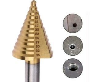 HSS Drill Bits Factory Power Tools 3PCS Straight Flute Cone Titanium Step Drill Bit