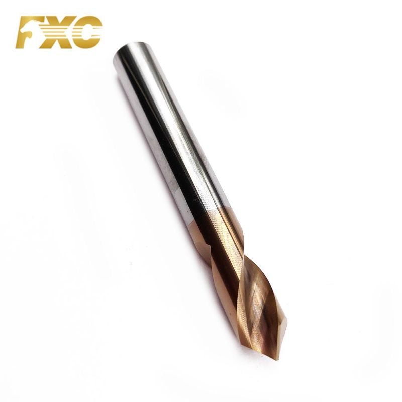 OEM 2 Flutes HRC55 Solid Carbide Drilling Bits for Steel