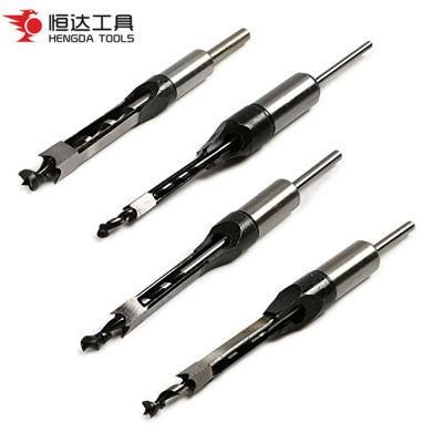 Square Hole Woodworking Twist Drill Woodworking Tool Mortising Chisel Extended Saw Drill Bits Set