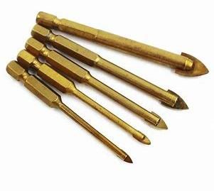 Glass Drill Bits Brown Finish Hex Shank (GD-006)