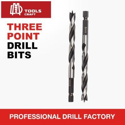HSS Fully Groung Three Point Black and White Drill Bits