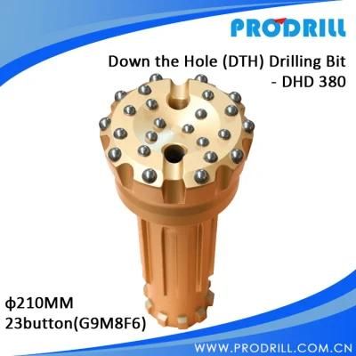 Tungsten Carbide Insert DTH Drill Bits DHD380 Dia. 210mm DTH Hammer Bits