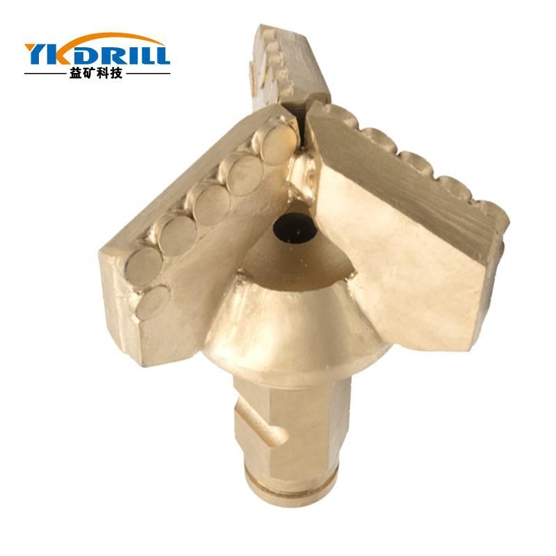 Rotary Rock Drill Tools Steel Body PDC 133mm 3 Bade Drag Bit