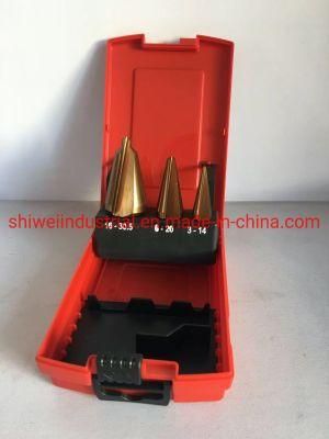 3PC Conical Drill Set Titanium