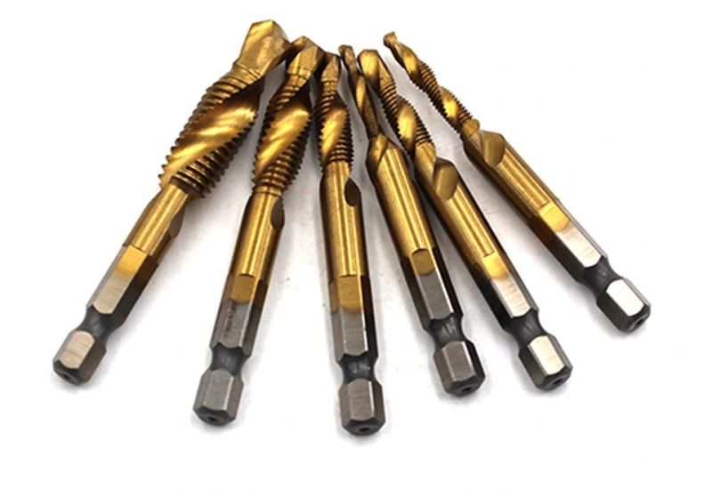 Z-Lion 6PCS High Speed Steel Quick Metric Combination Woodworking Tool HSS Twist Drill Bit Set for Wood/Iron/Aluminum