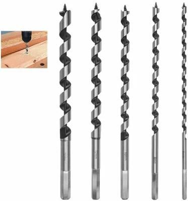 5PCS 228mm/9&quot; Extra Long Drill Bit Imperial Hex Shank Brad Point Augers Drill Bits