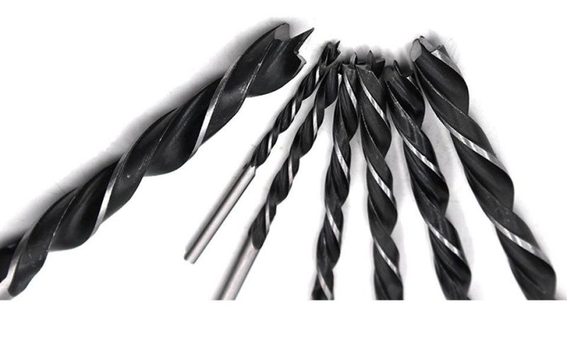 Z-Lion 7PCS High-Carbon Steel Quick Woodworking Three Point Rotary Twist Drill Bit Set for Cork/Rubber