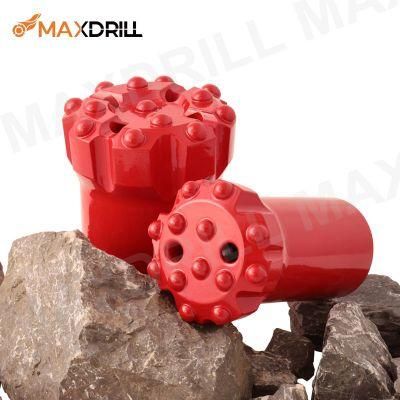 Drilling Tools T45 115mm Rock Drill Button Bit, Drop Center, Retrac