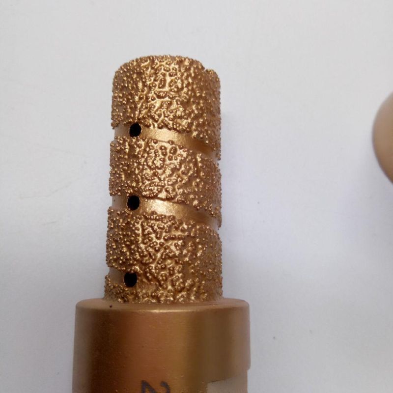 M14 20mm Vacuum Brazed Diamond Finger Bits Cutting Hardness Sandstone