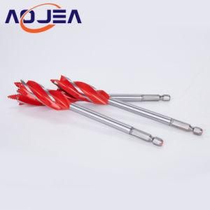 Quick Change Shank Four Flutes Auger Drill Bit for Hardwood