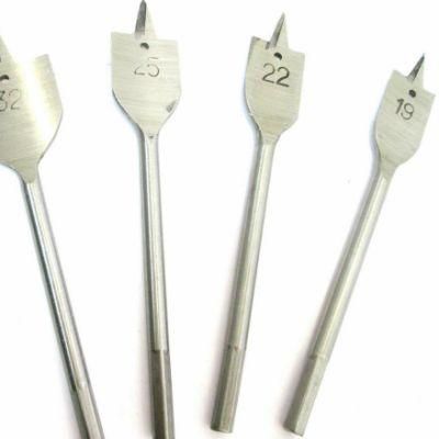 Flat Wood Spade Drill Bits Standard 1/4&quot; Hex Shank