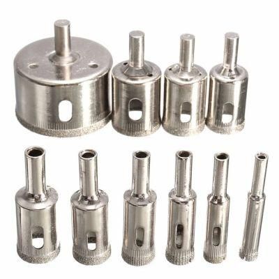 10PCS Electroplated Glass Drill Bit Set Diamond Glass Hole Saw Drill Bit 6-30mm/8-50mm