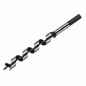 Quick Change Hex Shank Single Flute Long Wood Auger Drill Bit with Stem for Wood Drilling