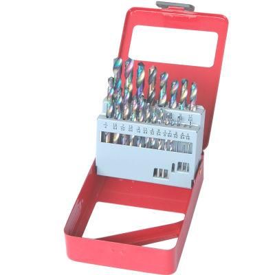 DIN338 Best HSS Twist Drill Bit Set with Rainbow Color
