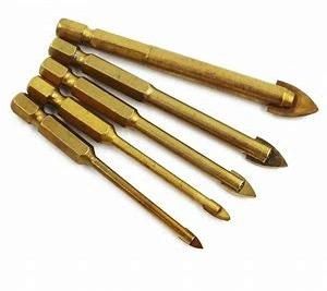 Glass Drill Bits Hex Shank Chrome Coated (GD-005)