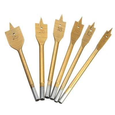 Hex Shank Tri-Point Flat Wood Spade Drill Bit for Fast Wood Drilling