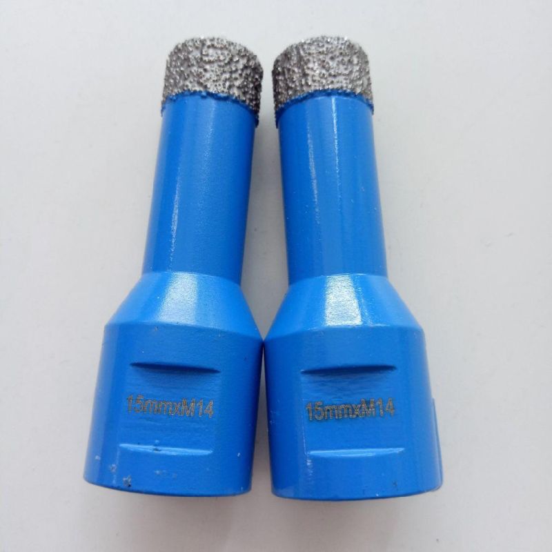 High Quality 15mm M14 Vacuum Brazed Diamond Hole Saw Drill Bit Drilling Stone Tiles