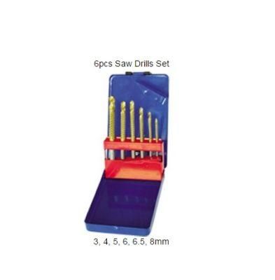 6PCS HSS Saw Drill Bits Set in Plastic Box (SED-SDS6)