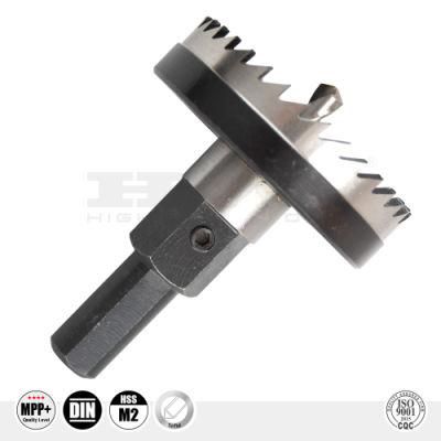 Supreme Quality HSS M2 Hole Saw with Arbor Hex Shank for Metal Steel Alloyed Unalloyed Non-Ferrous Metal Board Sheet Drilling