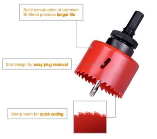 High Speed Steel Bi-Metal Hole Saw with Fast Cut Clean, Smooth and Precise Holes