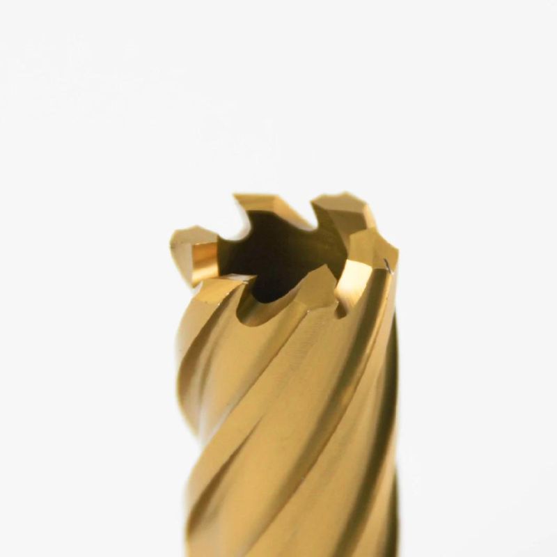 HSS Tin-Coated Annular Cutter Core Drill with Universal Shank